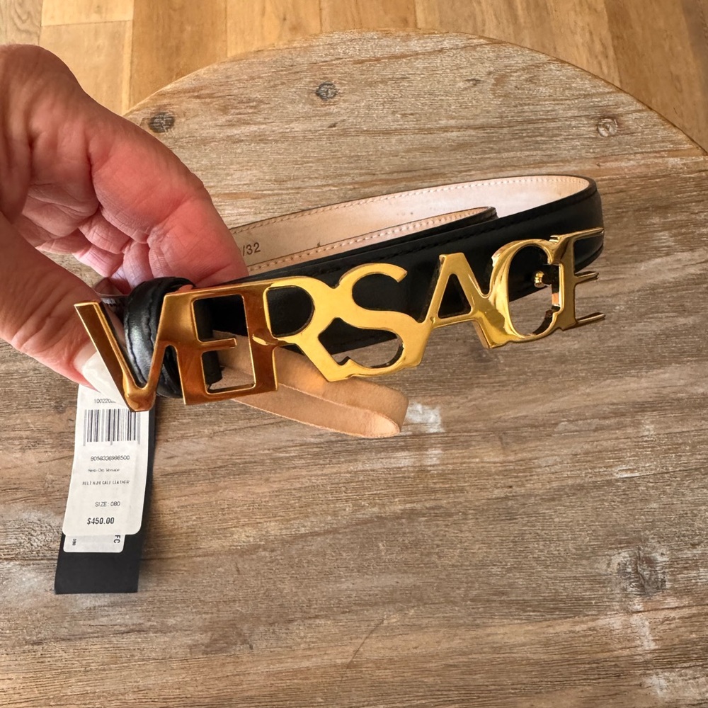 Versace Women's Belt in Black and Gold